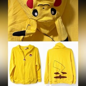 Pokemon Yellow Pikachu Hoodie with Poké Ball Accents